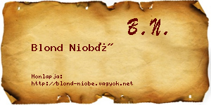 Blond Niobé névjegykártya