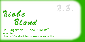 niobe blond business card